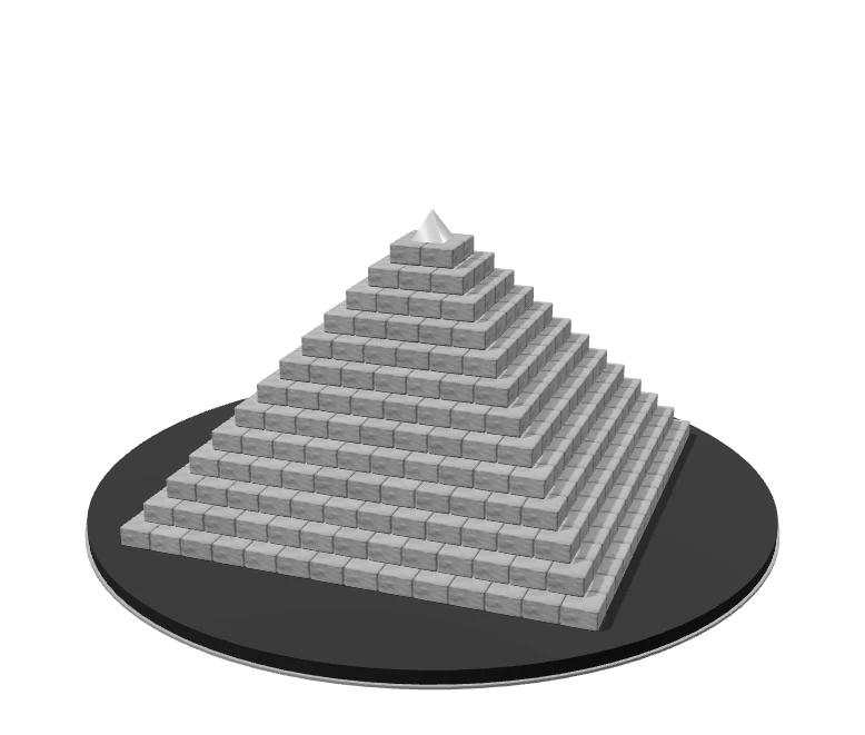 The app’s stepped stone pyramid, assembled from a year of small pieces
